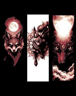 Decorative mosaic Red Fox Designs - Set of Bookmarks