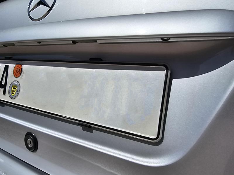EU licence plate holder for Mercedes-Benz trunk