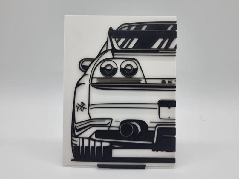 2D Wall Art Nissan Skyline GTR R33 JDM