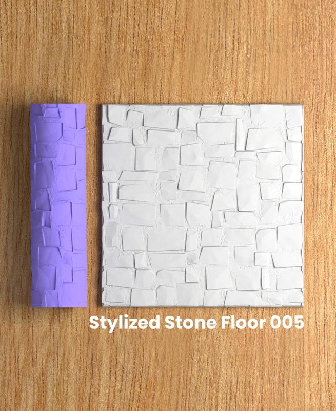 Collection Red | Stylized Stone Floor 005 | Polymer Clay Seamless Texture Roller