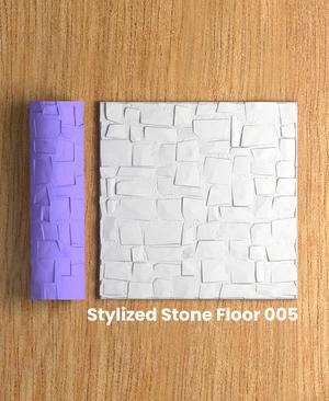 Collection Red | Stylized Stone Floor 005 | Polymer Clay Seamless Texture Roller