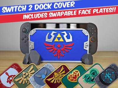 Zelda Hylian Shield Nintendo Switch 2 Dock Cover