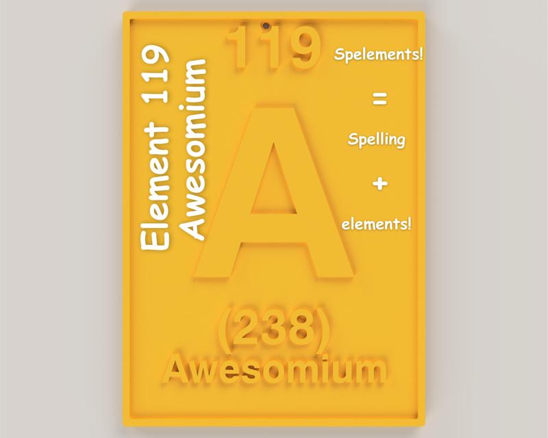 A - Awesomium | Spelements | Periodic Table of Elements Decor