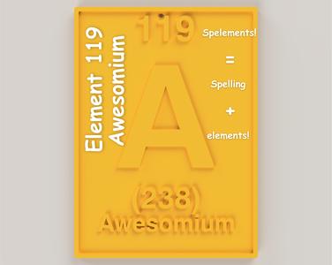 A - Awesomium | Spelements | Periodic Table of Elements Decor