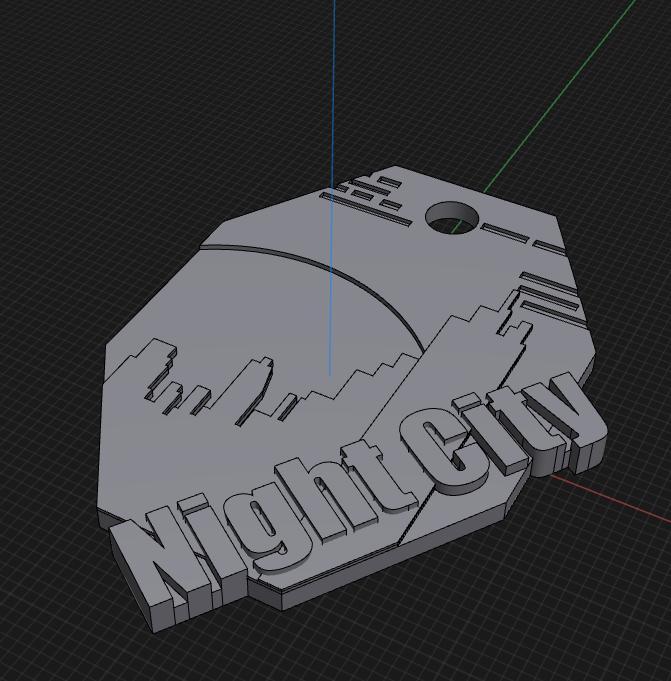 Night City Keychain Cyberpunk