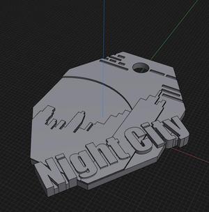 Night City Keychain Cyberpunk