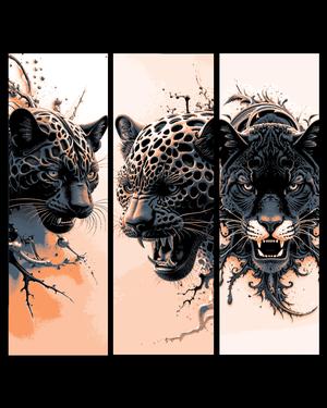 Artistic renders of a Black Panther - Set of Hueforge Bookmarks