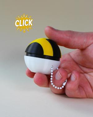 Ultra Ball Fidget Clicker Keychain