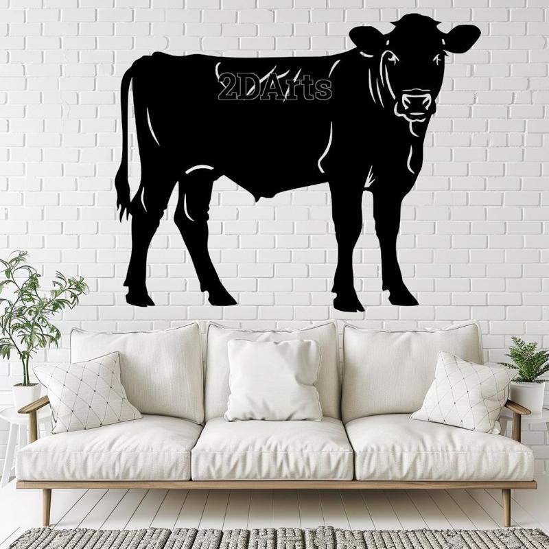 Cow 2D Wall Art/Window Art - Add Rustic Charm to Your Home