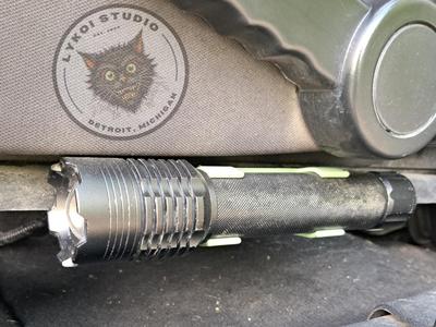 Flashlight Holder for Car Seat Rail