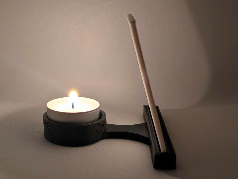 Lithophane tealight candle holder