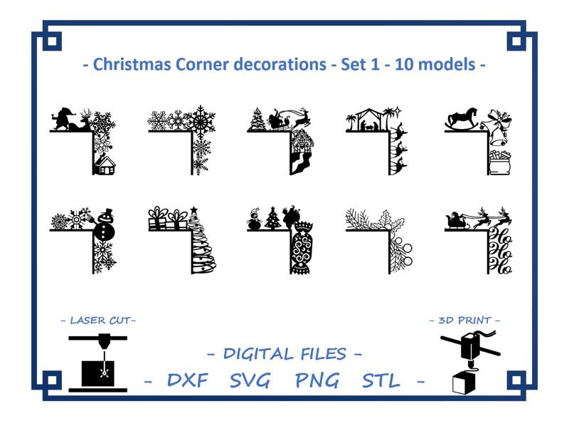 Christmas Corner decorations - Set 1  - 10 models