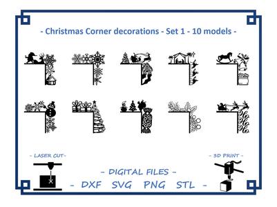 Christmas Corner decorations - Set 1  - 10 models