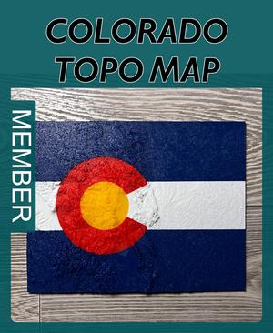 GEARXYZ Colorado Flag Topographical Map