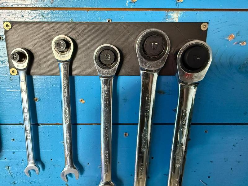 Ring and ratchet wrench holder