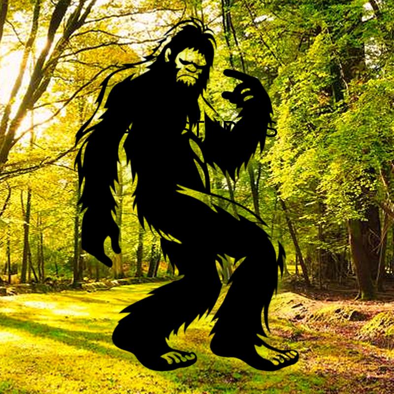 Dancing Bigfoot wall art sasquatch christmas wall decor 2d art