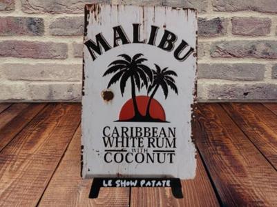 Plaque vintage Malibu Hueforge