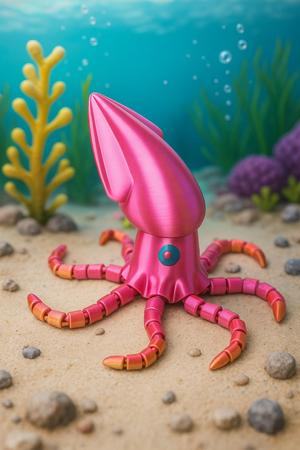 Articulated Kraken Flexi Toy - Playful Squid Model
