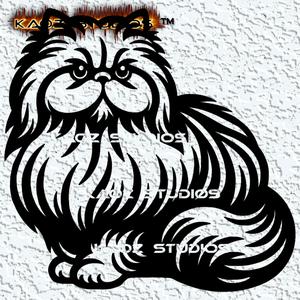 persian cat wall art persian kitty wall decor 2d animal