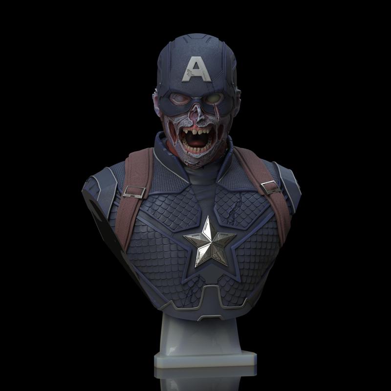 Zombie Captain America (Pre-Supported)
