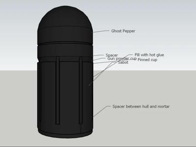 37mm Flare Launcher Pepper Round