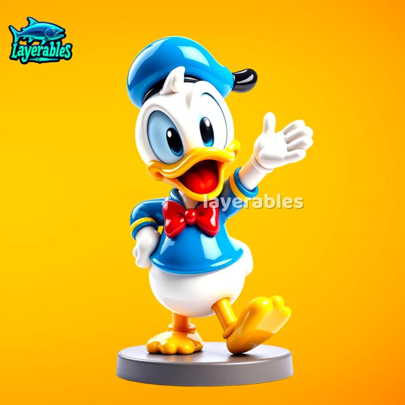 Donald Duck 3D Printer Model - STL File - Classic Disney Duck Collectible - 3D Print Cartoon Figure 