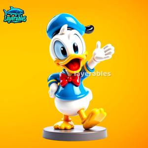 Donald Duck 3D Printer Model - STL File - Classic Disney Duck Collectible - 3D Print Cartoon Figure 