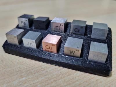 Metal Element Cube Display Stand (10mm Cubes)