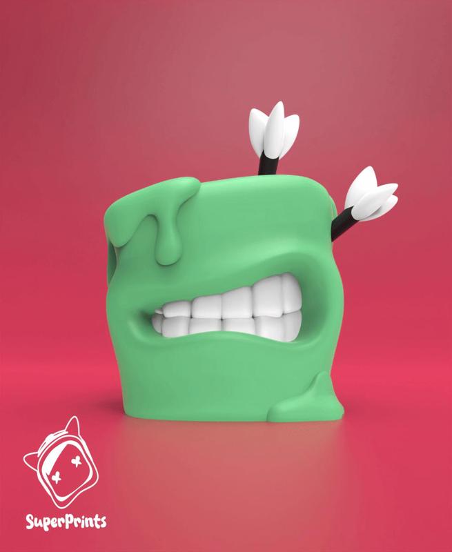 Gelatinous Cube - Easy Multicolor FDM RPG Minis (No supports)