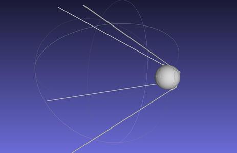 Sputnik Satellite 3D-Printable Scale Model