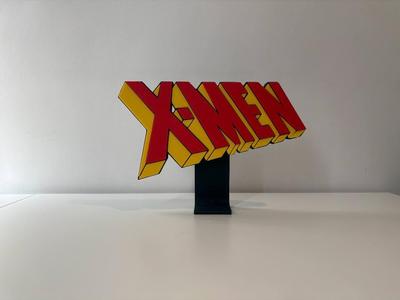 X-Men 3D Logo – Retro Comic Edition + Stand
