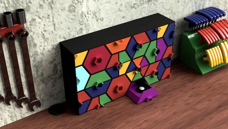 Selectagon - Subdivided Hexagon Storage System