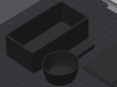Frostfutter box with sieve and lid