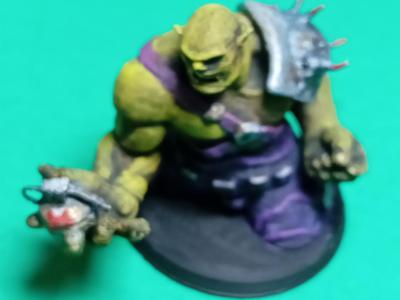 Orc Playing With A Hand Grenade Bust