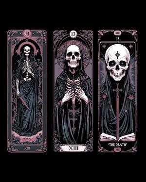 Card 13 - The Death - Frozen in time in Tarot style - Set of bookmarks