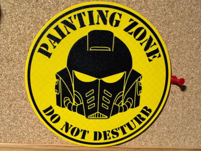 Painting Zone Do Not Disturb Schild