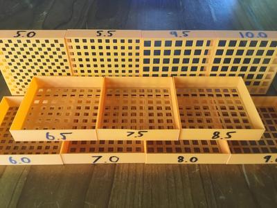 5-10mm. sieves square holes