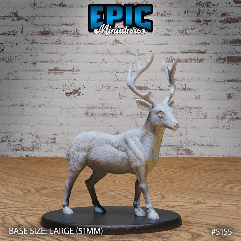 Deer / Hoofed Wild Animal / Stag / Antler Creature / Cervine Beast / Nature Guard / Forest Monster / Woodland Encounter