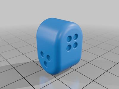 D2, D4 - *4* sided die - 15mm x 15mm x 22.5mm