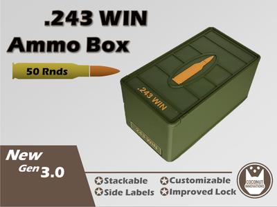 Ammo Storage Box .243 WIN - 50 Round