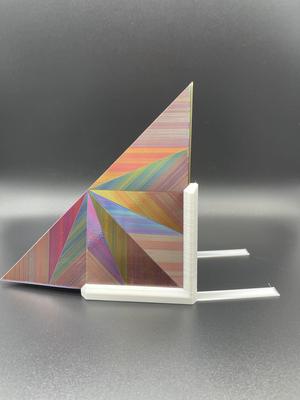 Octagram Spiral Triangle Fold Holographic Bookend