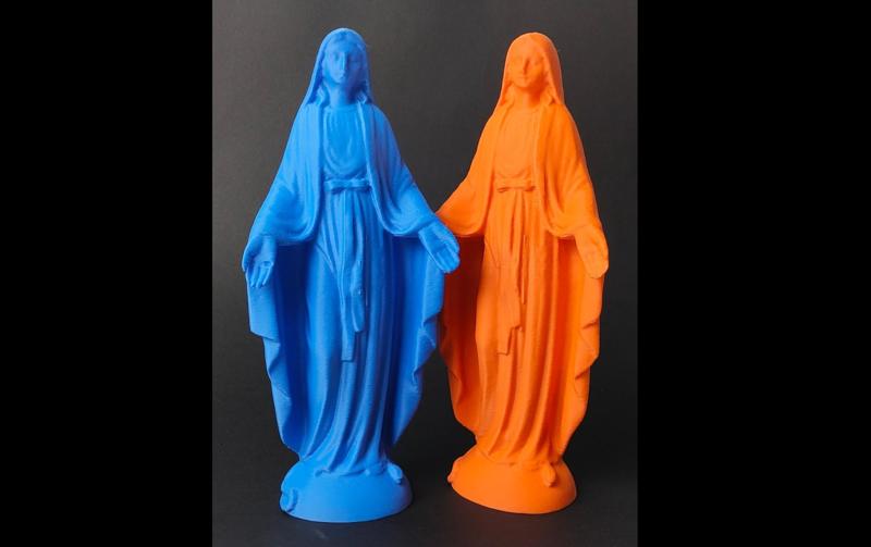 Holy Virgin Mary 3d scan of real statue reworked and poped in colors