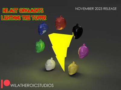 Power Ranger's Lightning Emblem Lamp with Helmet Ornaments 