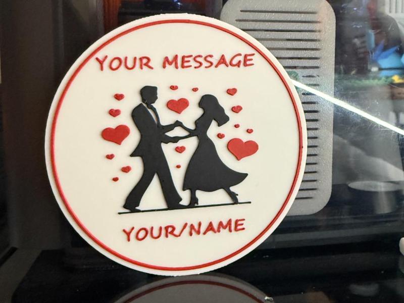 FULLY EDITABLE ROMANTIC COASTER 