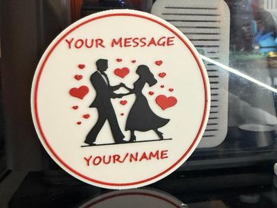 FULLY EDITABLE ROMANTIC COASTER 
