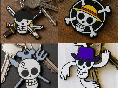 ONE PIECE SKULLS KEYCHAIN COMPILATION