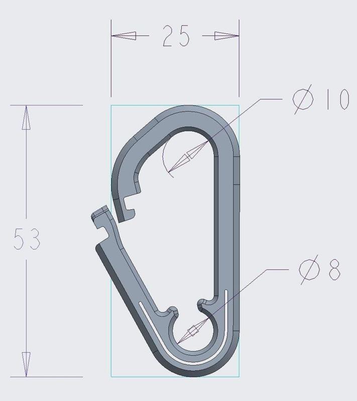 Carabiner 25X53mm (small) /Moschettone