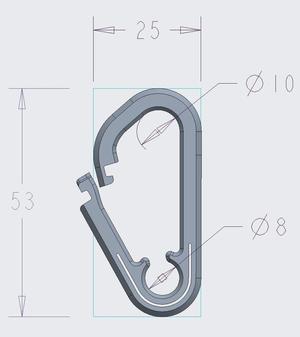 Carabiner 25X53mm (small) /Moschettone