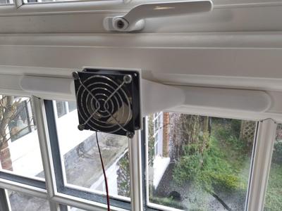 Trickle vent fan adapter