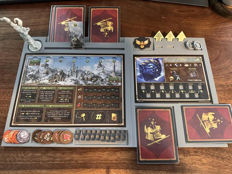 Heroes of Might and Magic Town and Player Boards